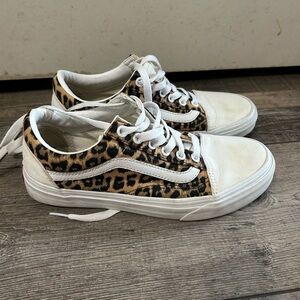 Vans Old Skool - Custom Leopard print Canvas sneakers shoes